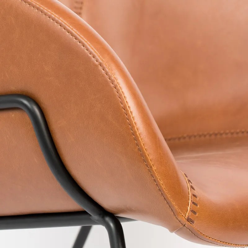 Zuiver Feston Design Fauteuil Bruin Leer