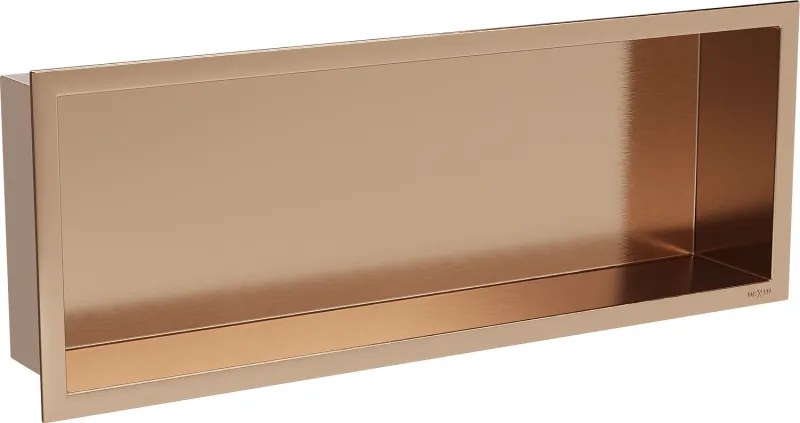 Mexen X-Wall-R nisplank met flens 60 x 20 cm, geborsteld koper - 19C0602010