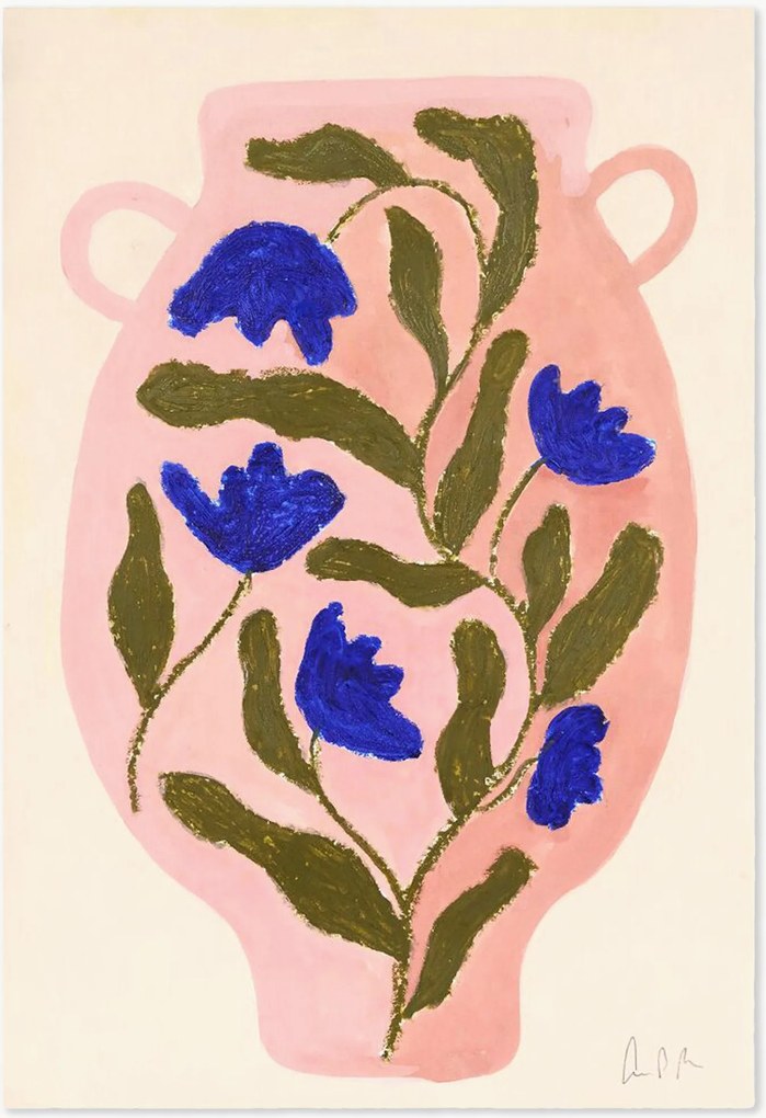 Ingelijste digitale print Vase No. 01