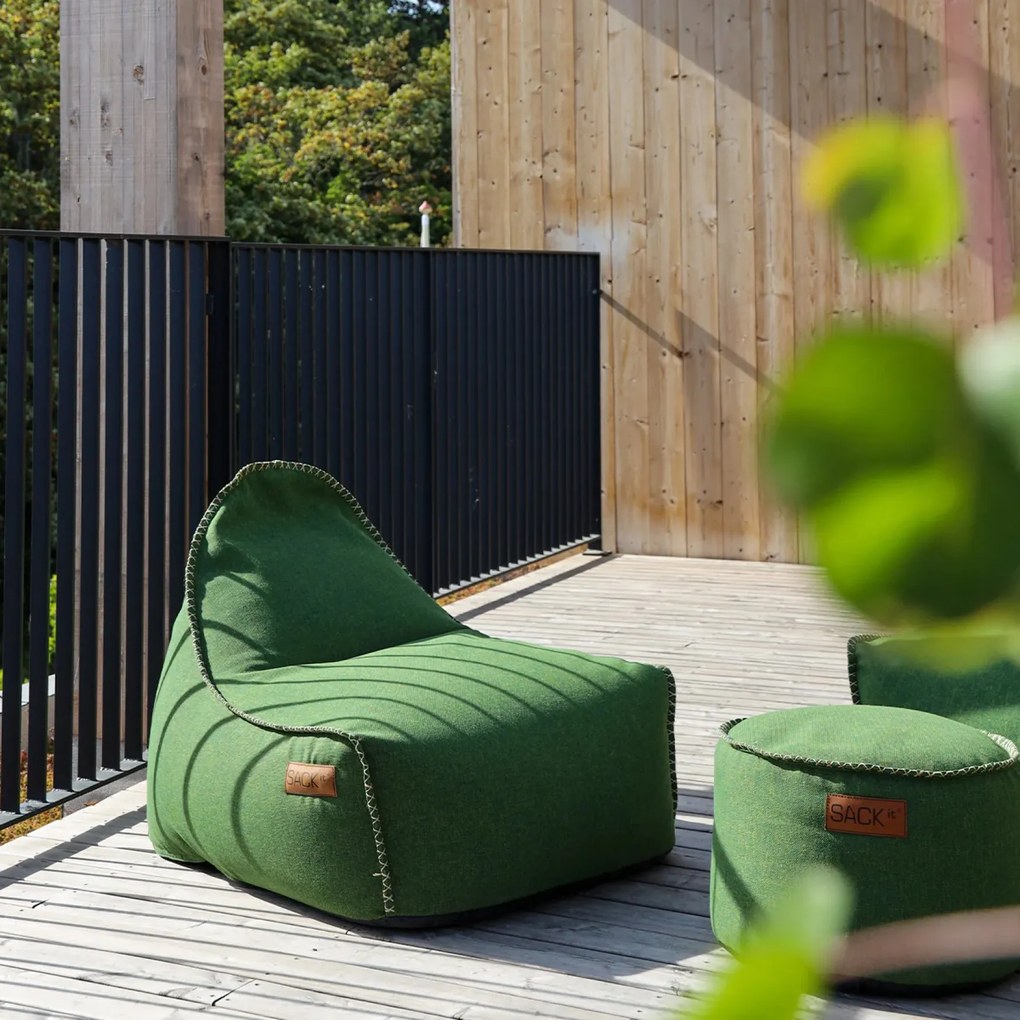 Cobana Lounge Stoel & Pouf Outdoor - Groen
