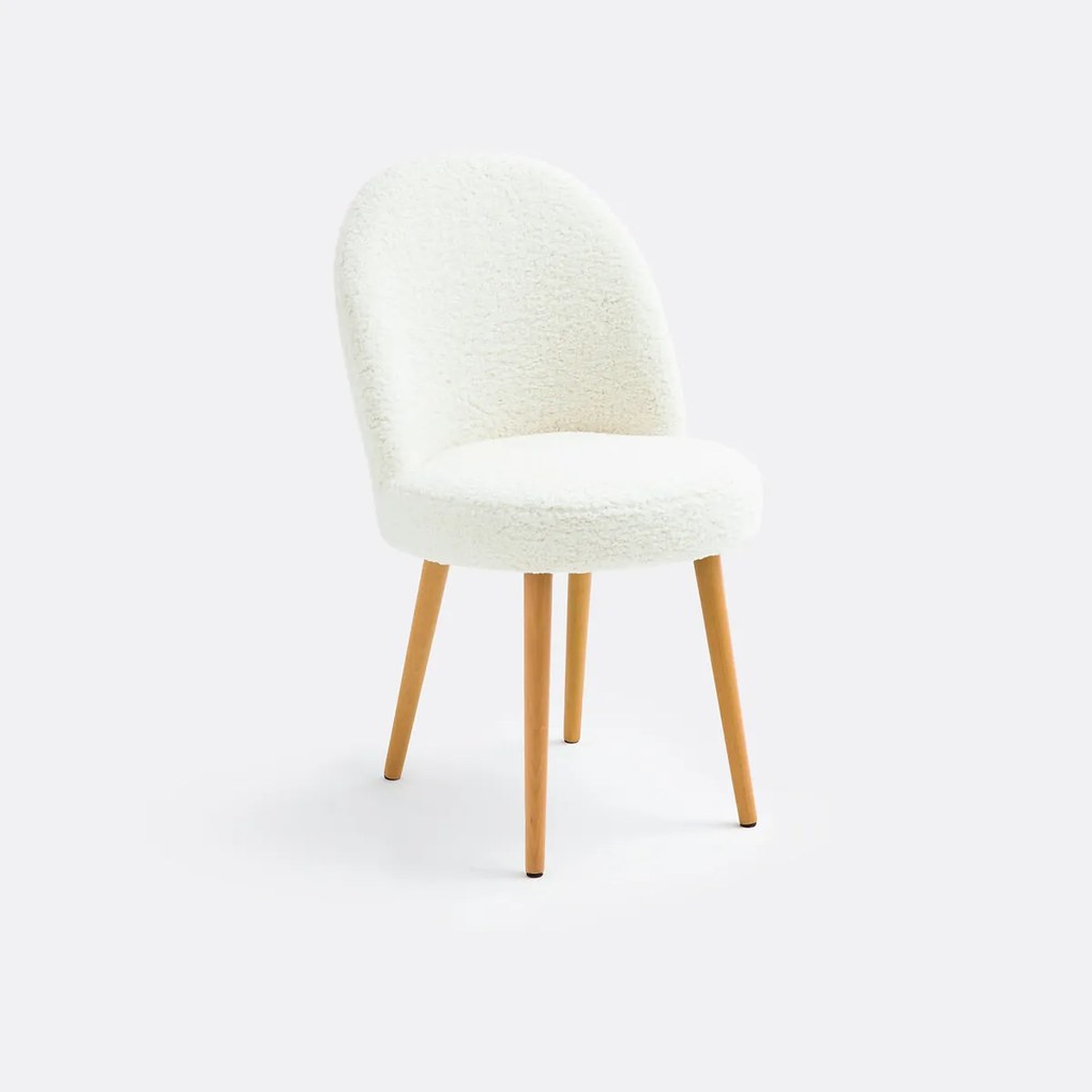 Set van 2 stoelen in bouclette stof Inès