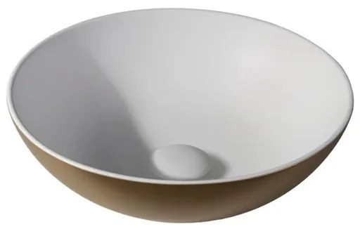 By Goof Waskom - opbouw - 38.5x13.8x38.5cm - Solid surface - Rond - Mat Goud JBS6372