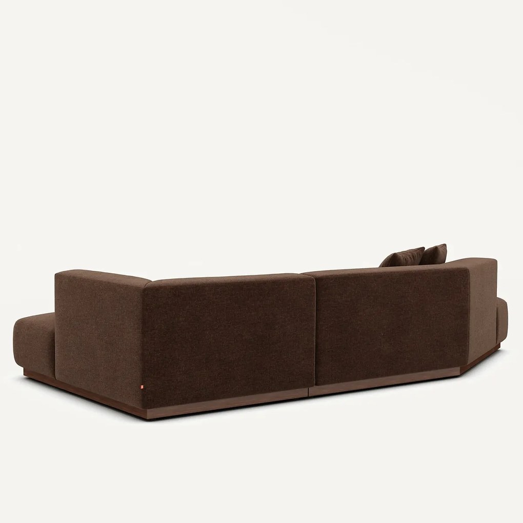 Rechter hoekbank in chenille fluweel, Jacopo