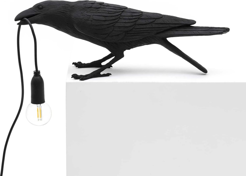 Seletti Bird Playing tafellamp zwart