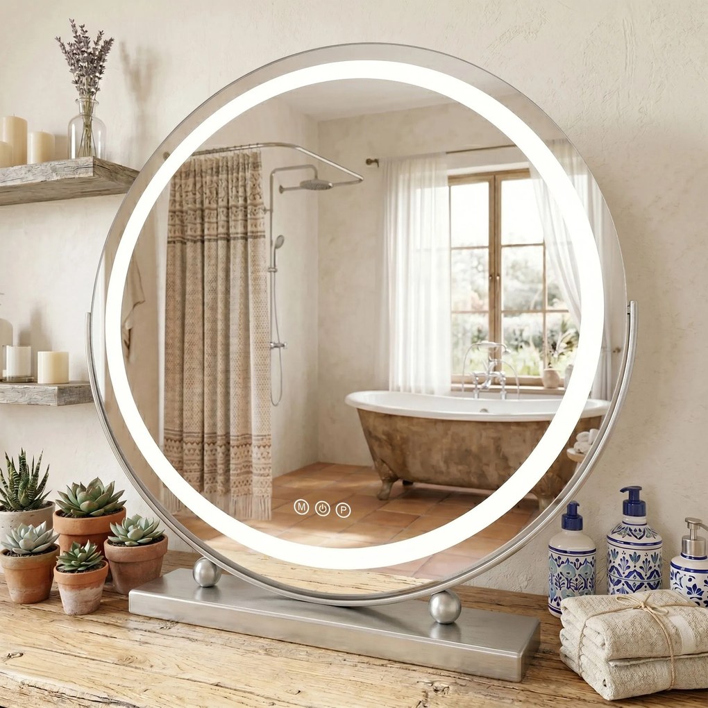 LED Spiegel MAKE-UP Chrome 50 cm