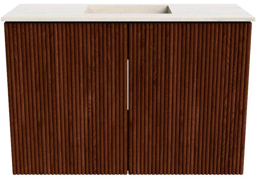 Mondiaz Joya DLux 60cm toiletmeubel ruby met wastafel faye midden zonder kraangat meli