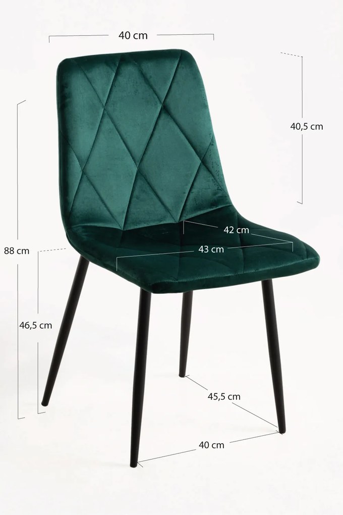 Set 4 Fluwelen Lyke Stoelen