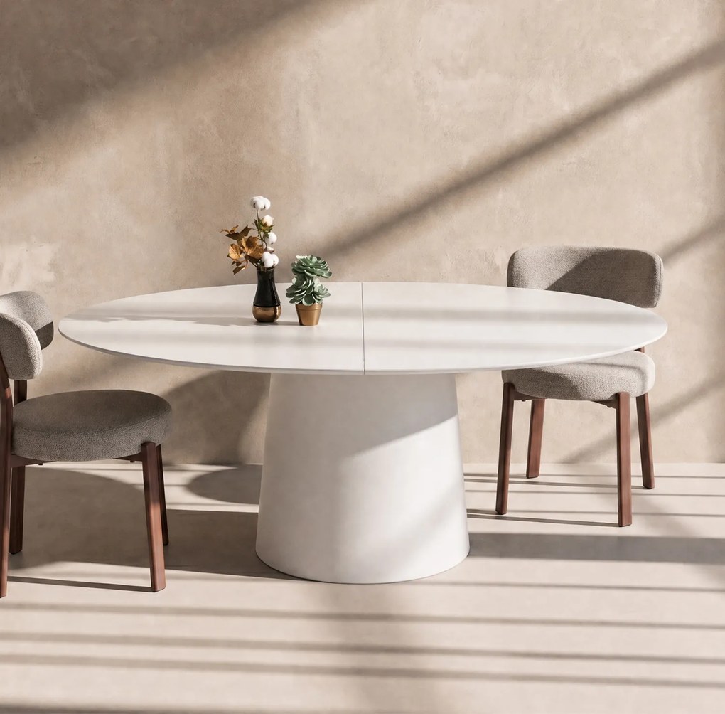 Kare Design Benvenuto Uitschuifbare Eettafel Ovaal Wit