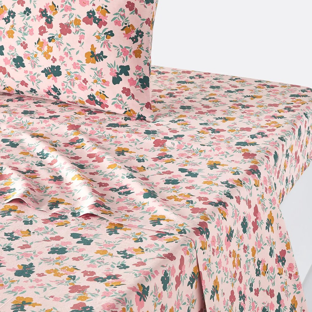 Plat laken in gewassen katoen, Callas