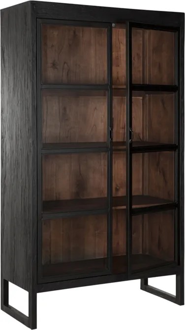 Must Living Black Jack Vitrinekast Hout - 105x48x185cm.