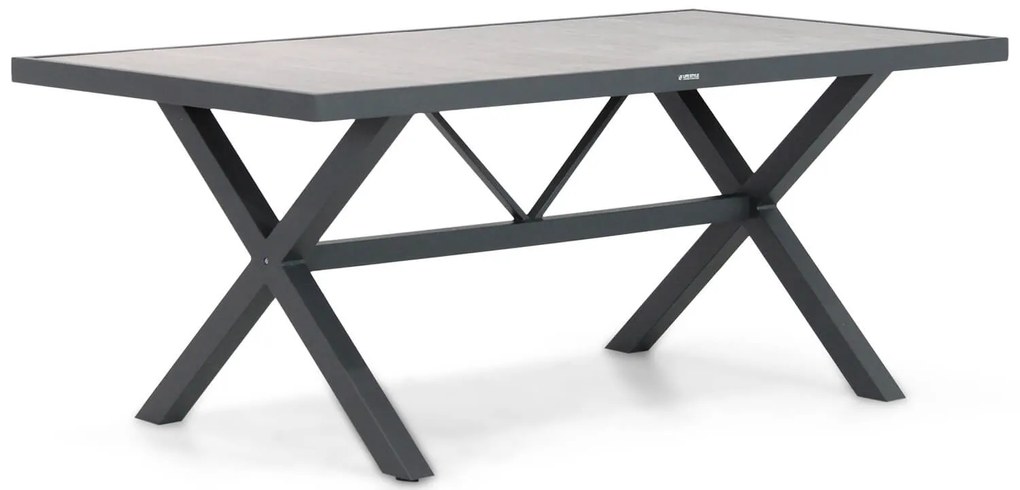 Dining Tuintafel rechthoekig 185 cm Aluminium Grijs Crossley