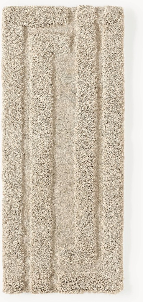 Pluizige hoogpolige loper Genève met verhoogde hoog-laag structuur