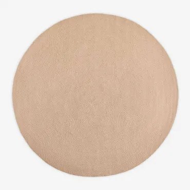 Ronde Buitenkleed Ø200 Cm Van Polypropyleen Lisandra Beige Vintage - Sklum