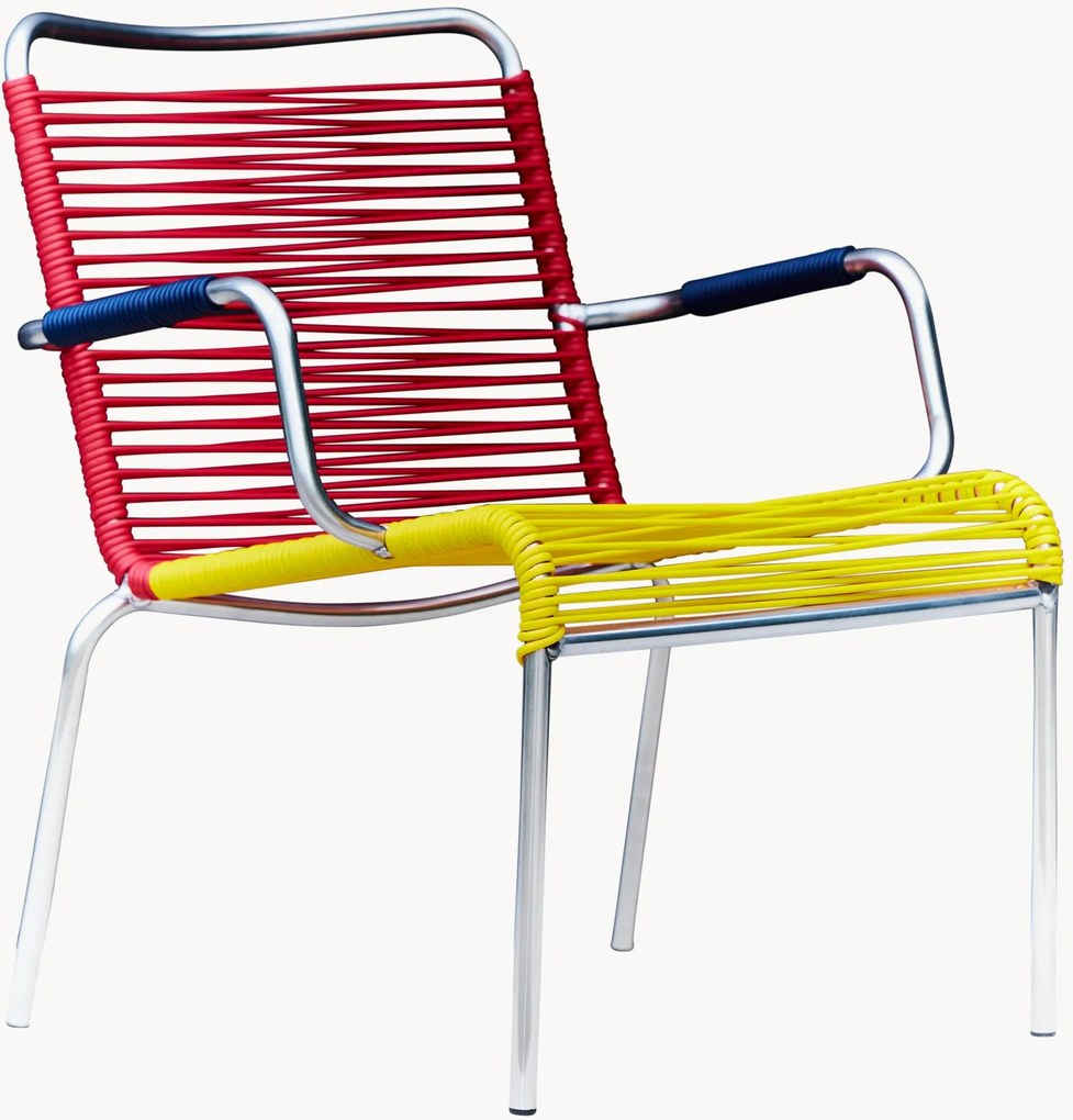 Handgemaakte tuin loungefauteuils Mya Spaghetti, 2-delig, stapelbaar