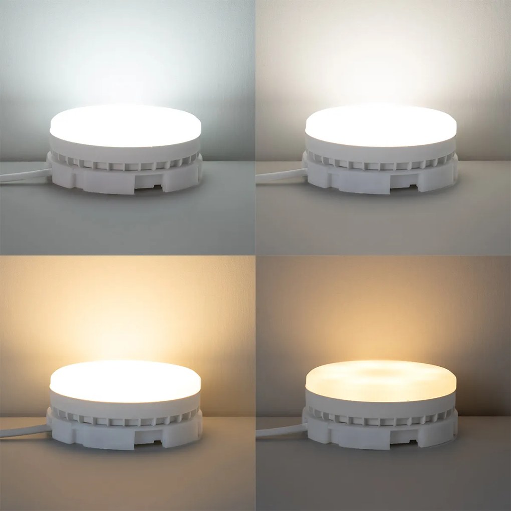 Set van 3 smart GX53 dimbare LED lampen 9W 806LM 2700K-6500K incl. Zigbee Smart Hub