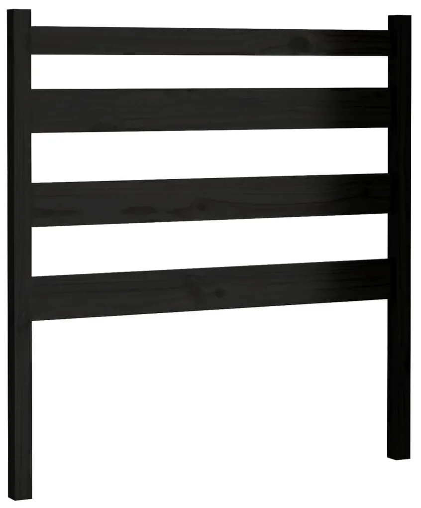 vidaXL Hoofdbord 106x4x100 cm massief grenenhout zwart