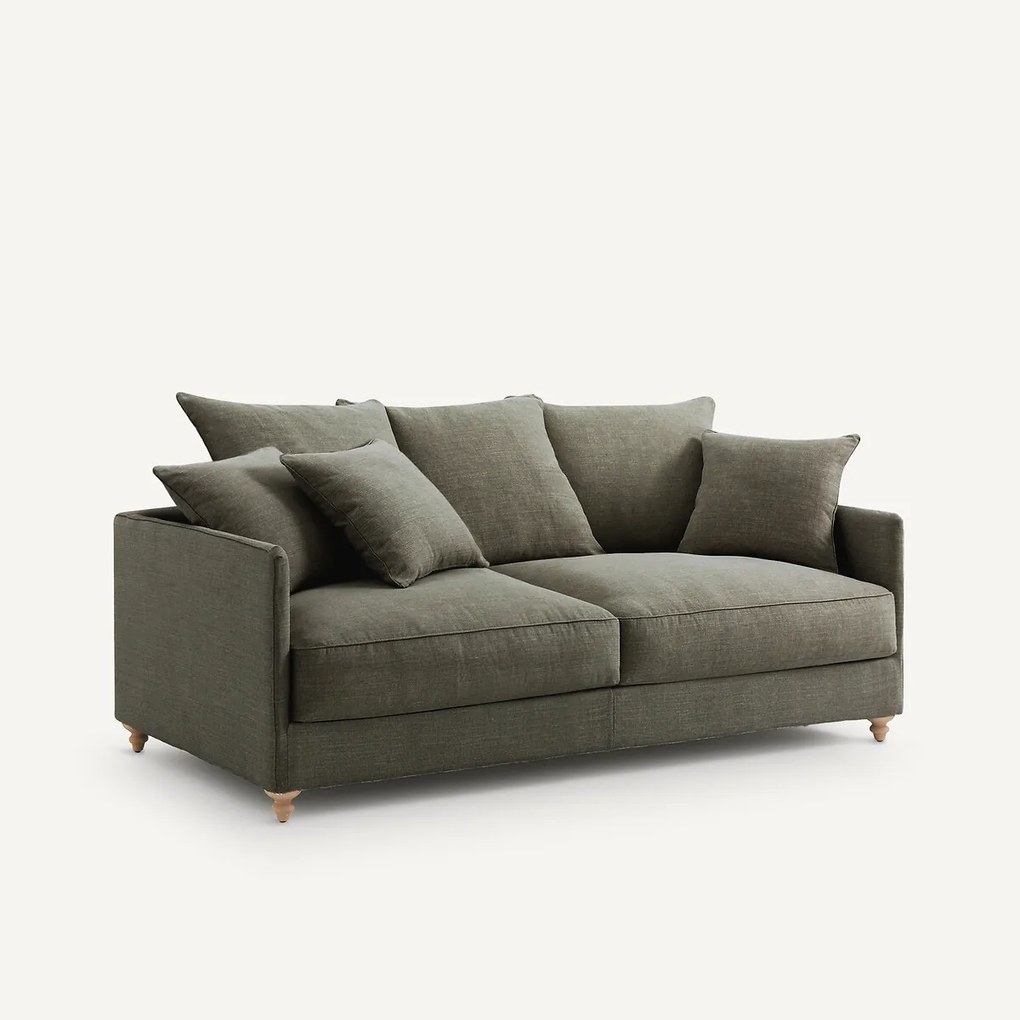 Compact omvormbare bank in katoen/linnen, Lazare