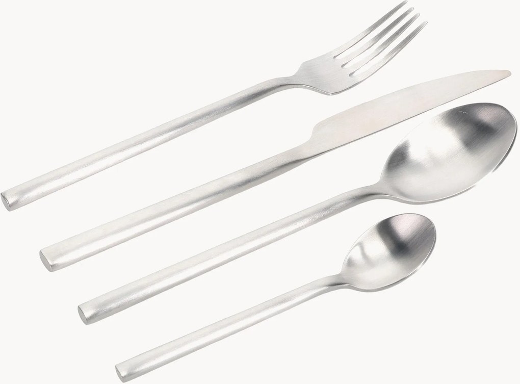 Roestvrijstalen gepolijste bestekset Sane, voor 6 personen, 24-delig