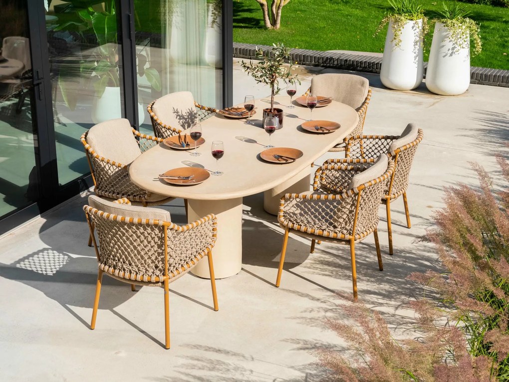 4 Seasons Outdoor Martinique tuinstoel amber SALE Tuinstoel beige weerbestendig
