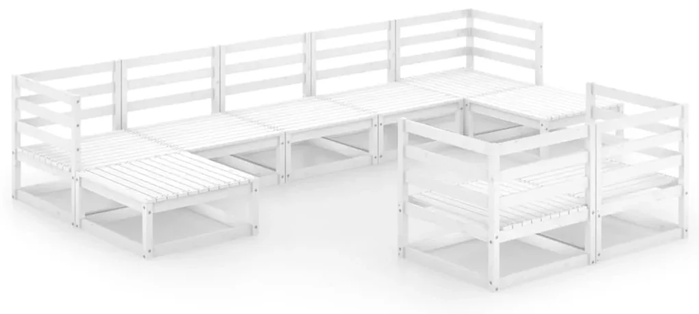 vidaXL 9-delige Loungeset massief grenenhout