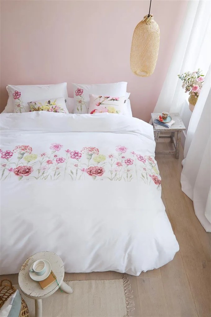 Marjolein Bastin | Dekbedovertrekset Romantic Field lits-jumeaux: breedte 240 cm x lengte 200/220 cm + roze dekbedovertreksets katoen bed & bad beddengoed