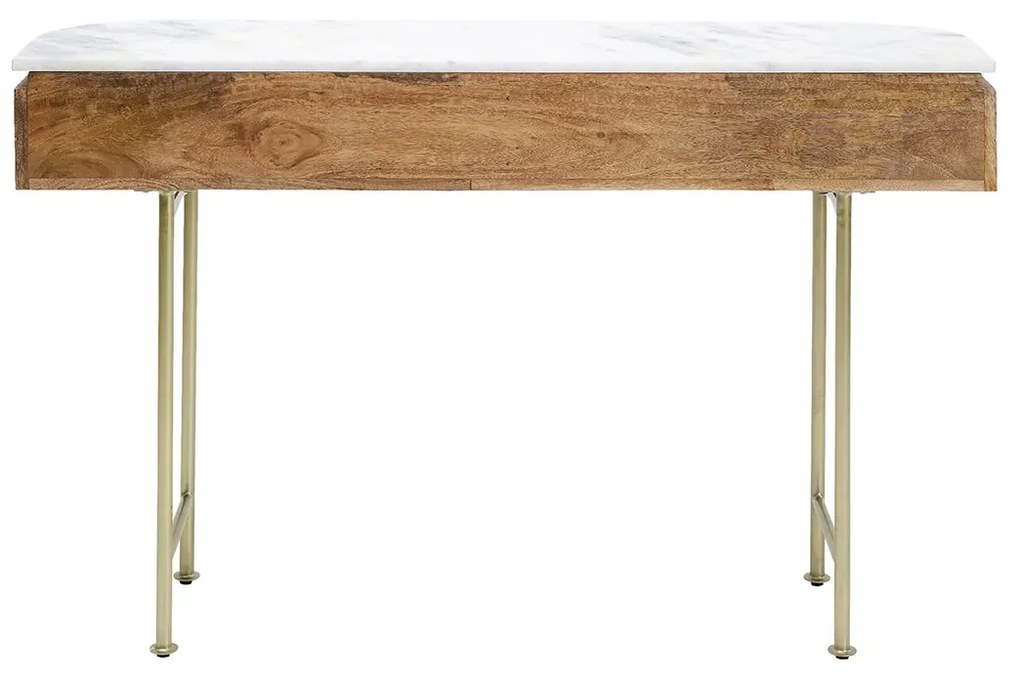 Kare Design Grace Sidetable Mangohout En Marmer - 100 X 30cm.