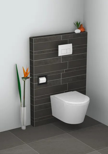 Wiesbaden Sunk Inbouw Toiletrolhouder - Mat Zwart
