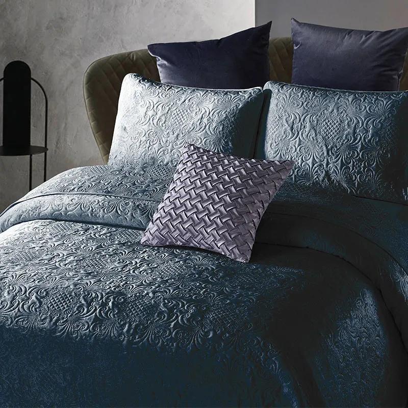 DreamHouse Bedding Bedsprei - Velvet Clara - Indigo 180 x 250 cm