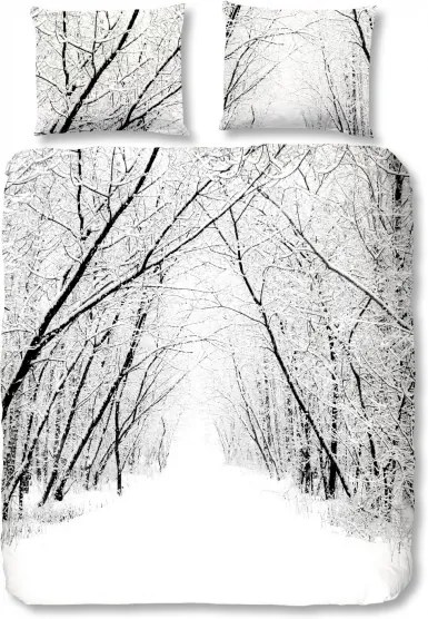 Dekbedovertrek sneeuw 135 x 200 cm wit