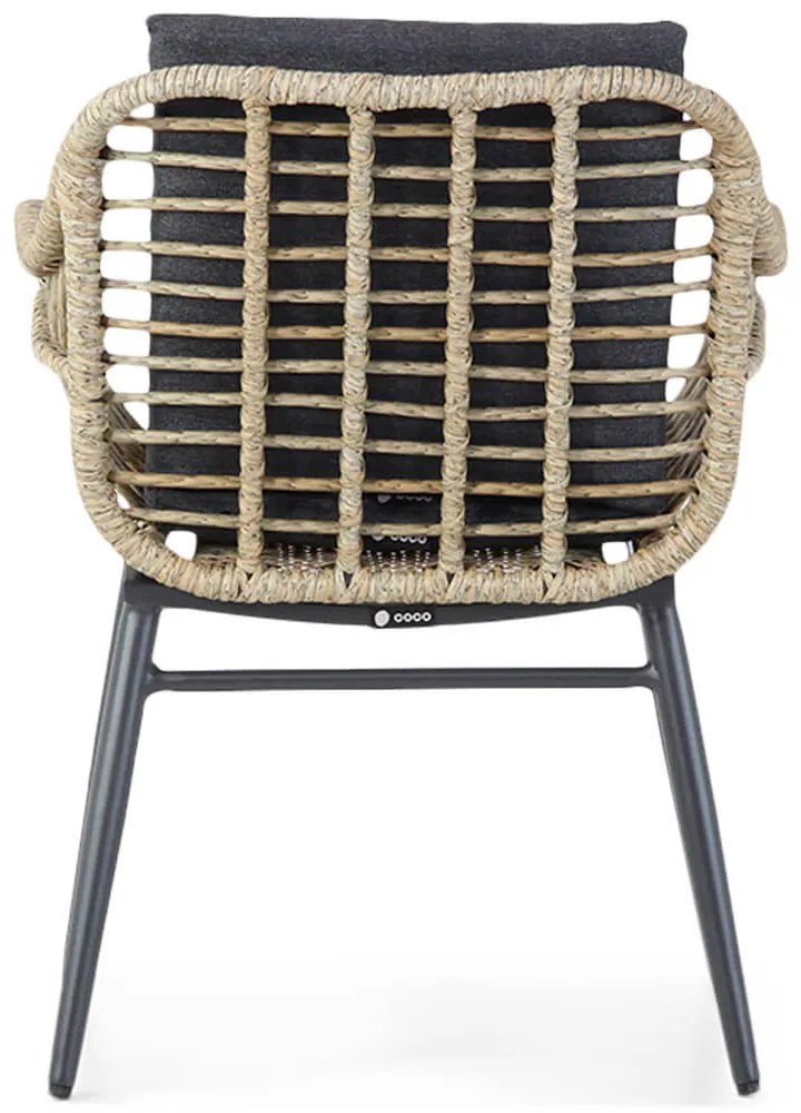 Tuinset 6 personen 240 cm Aluminium/wicker Taupe Coco Coco Leonardo