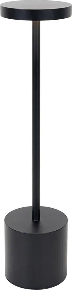 Buiten tafellamp zwart incl. LED met touch dimmer oplaadbaar - Dupont
