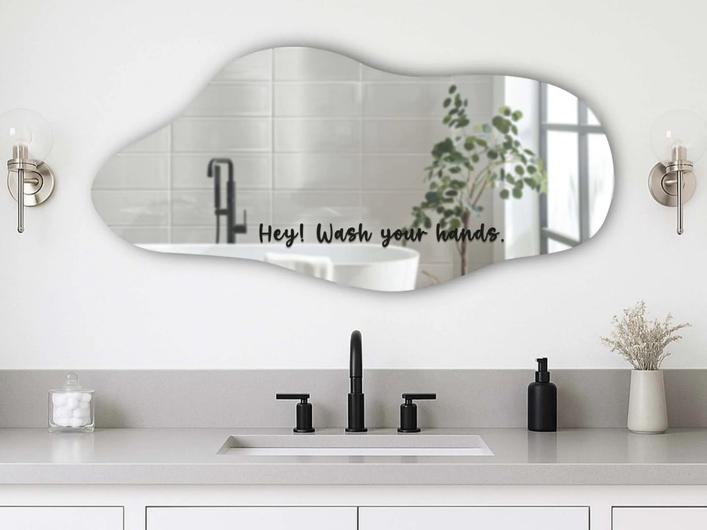 Spiegelsticker S32 – Hey! Wash your hands.
