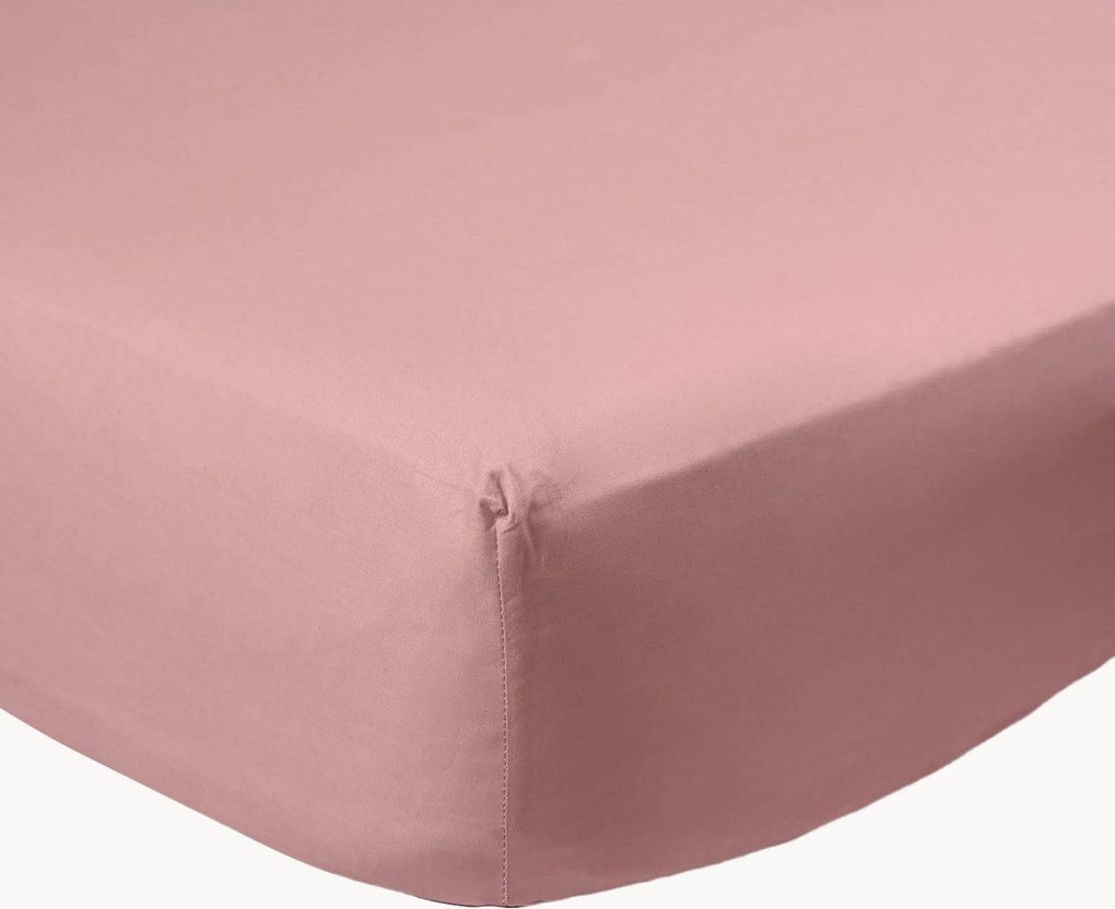 Boxspring hoeslaken Mauve van perkalkatoen