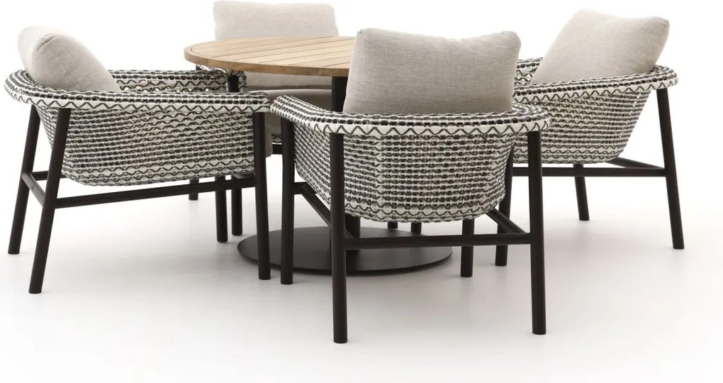 Diningset Zavelli | 4 personen | Tuinset teakhout | 5-delig | Kees Smit Tuinmeubelen