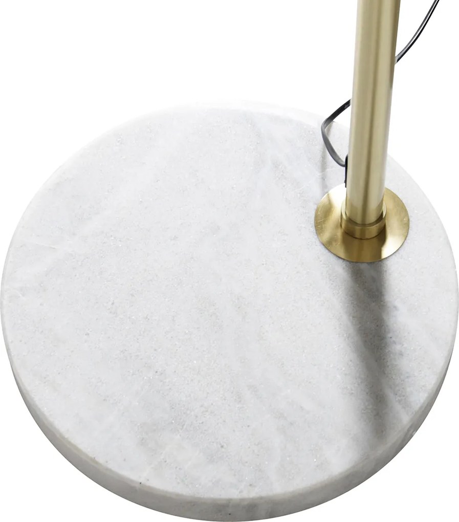 Moderne booglamp wit oosterse kap met bamboe 50 cm - XXL Rina