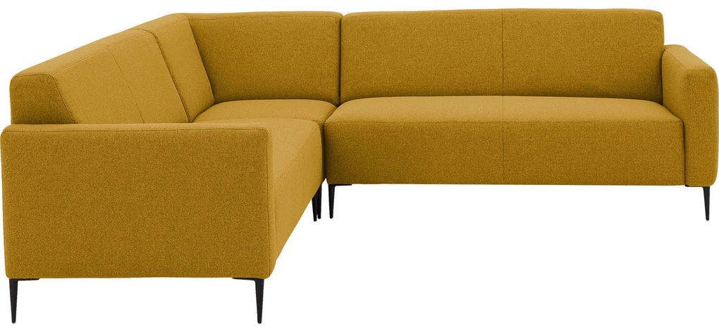 Goossens Key West geel, stof, 2,5-zits, modern design