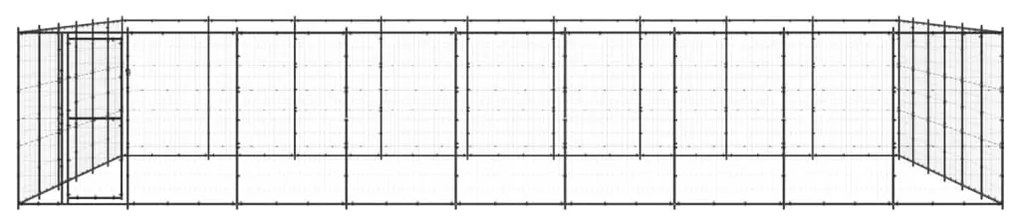 vidaXL Hondenkennel 65,34 m² staal