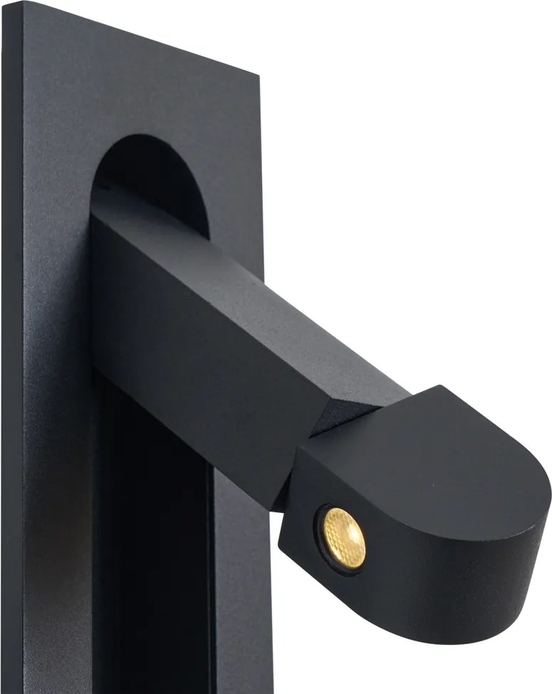 Set van 2 moderne wandlampen zwart incl. LED en USB-C poort - Hilton