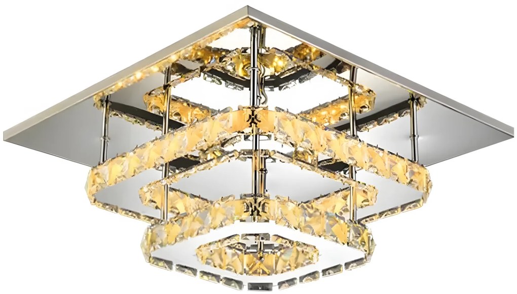 Kristallen Plafondlamp Plafond LED 24W Vierkant APP409-C