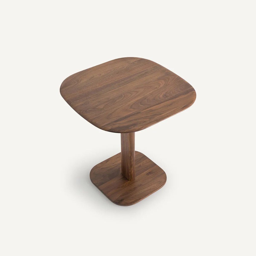 Bistrotafel, 2 personen, massief notenhout, ontwerp Emmanuel Gallina, MONCEAU