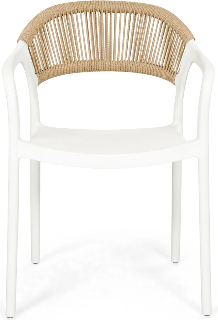 Tuinset 6 personen 150 cm Kunststof Wit Domani Furniture Toscano/Arancia