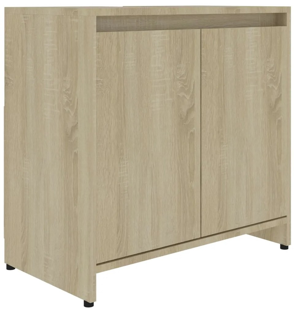 vidaXL Badkamerkast 60x33x61 cm spaanplaat sonoma eikenkleurig