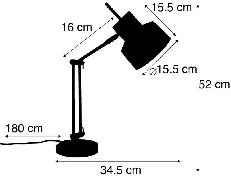 Retro tafellamp zwart - Chappie Retro E27 Binnenverlichting Lamp