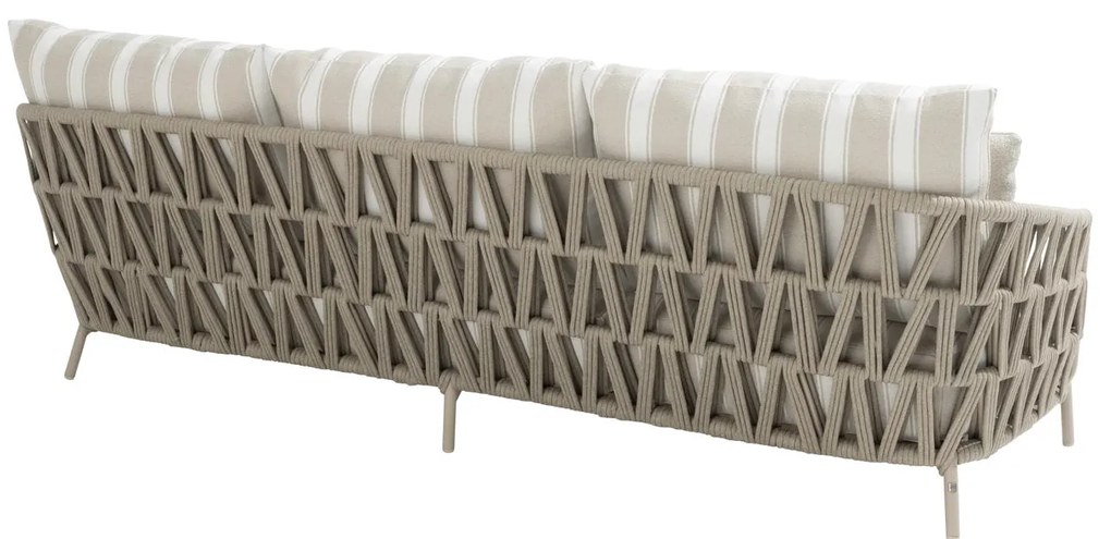 4 Seasons Outdoor Beverly 3-zits loungebank latte Loungebank beige weerbestendig