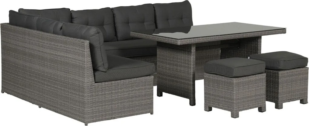 Garden Impressions Lapa lounge dining set 5-delig - grijs