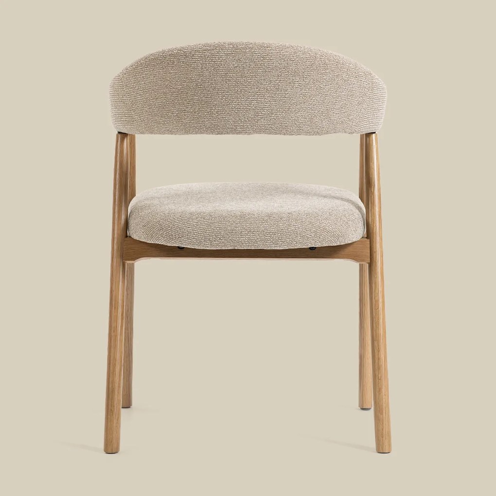 Eiken Eetkamerstoel Ronde Rugleuning