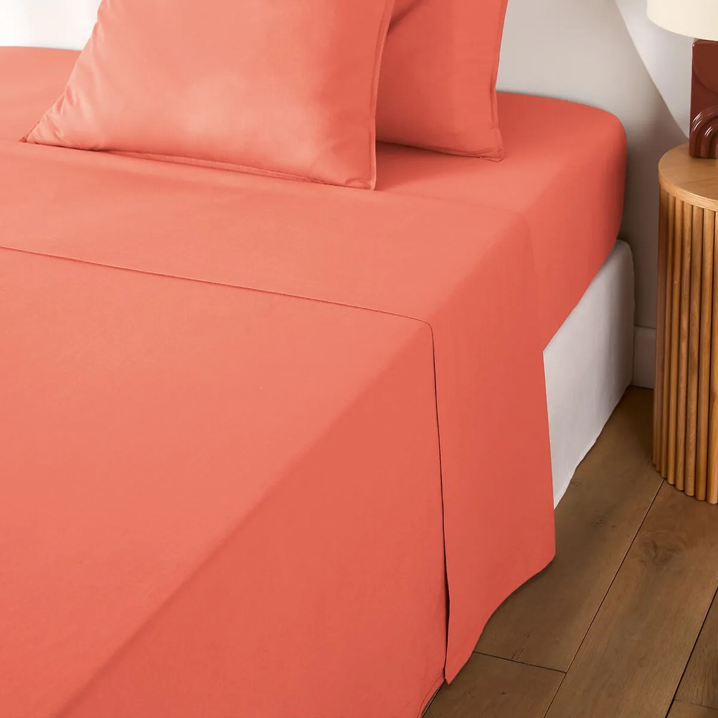 Effen plat laken in gewassen katoen, Scenario