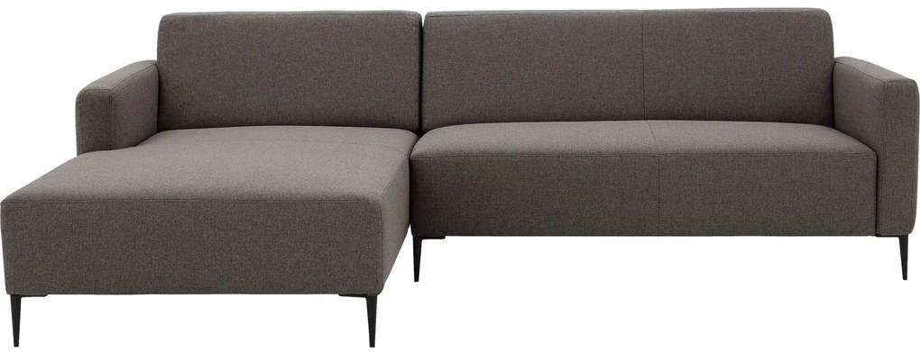 Goossens Key West bruin, stof, 2,5-zits, modern design