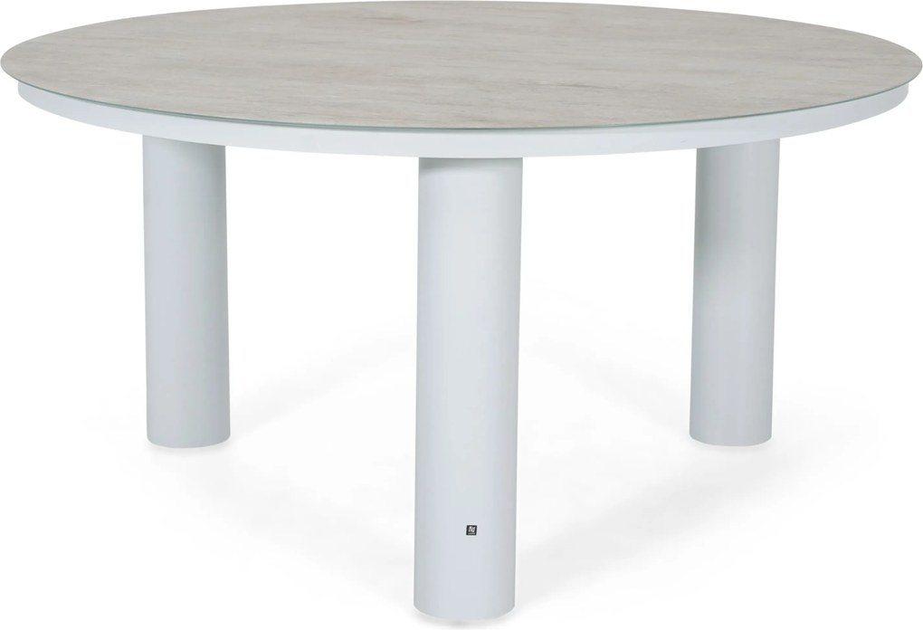 Dining Tuintafel rond 150 cm Wit Arancia