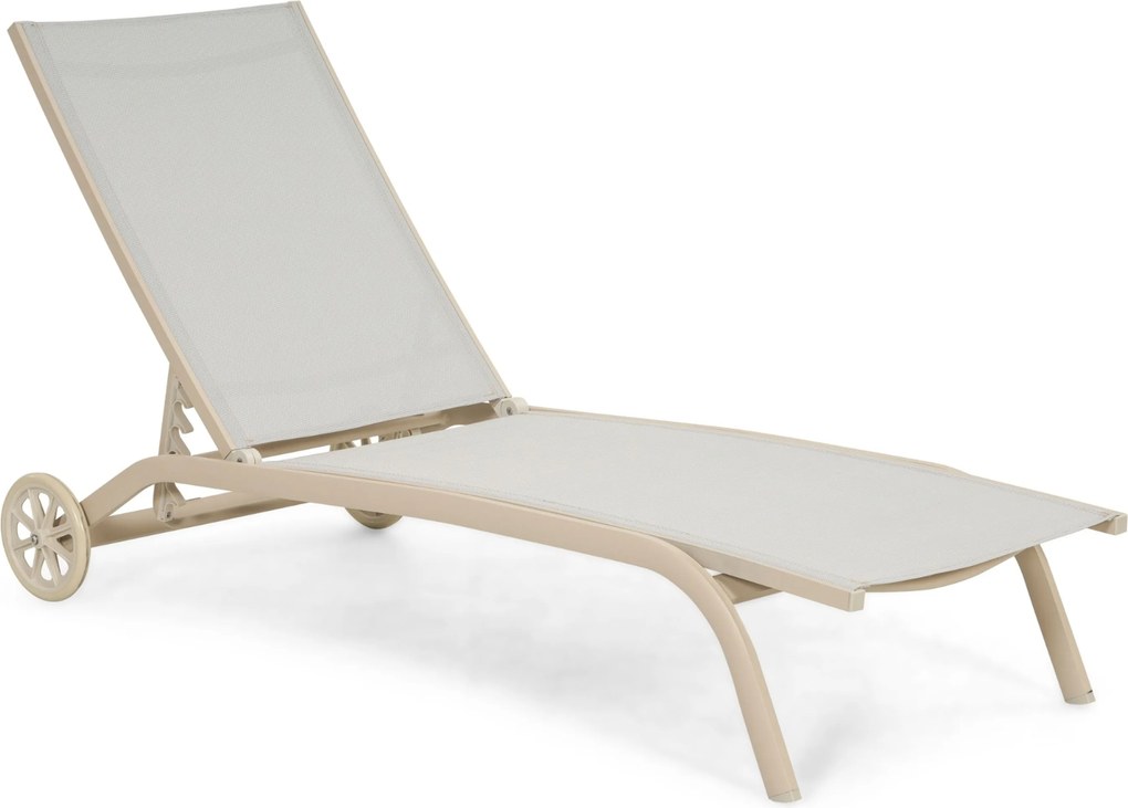 Domani Furniture Bellorio Ligbed Verstelbaar Aluminium Zand/Beige